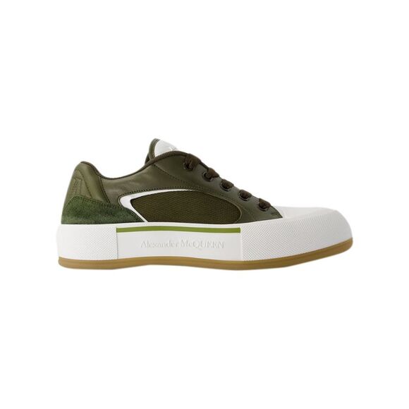 スニーカー Deck Sneakers - Alexander McQueen - Calfskin - Khaki m_6749ddd1e09a680836e25deb.jpg